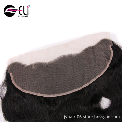 Factory Wholesale All Textures Cheap 100% Human Brazilian Hair Weave Frontal Closures Swiss Lace Frontal